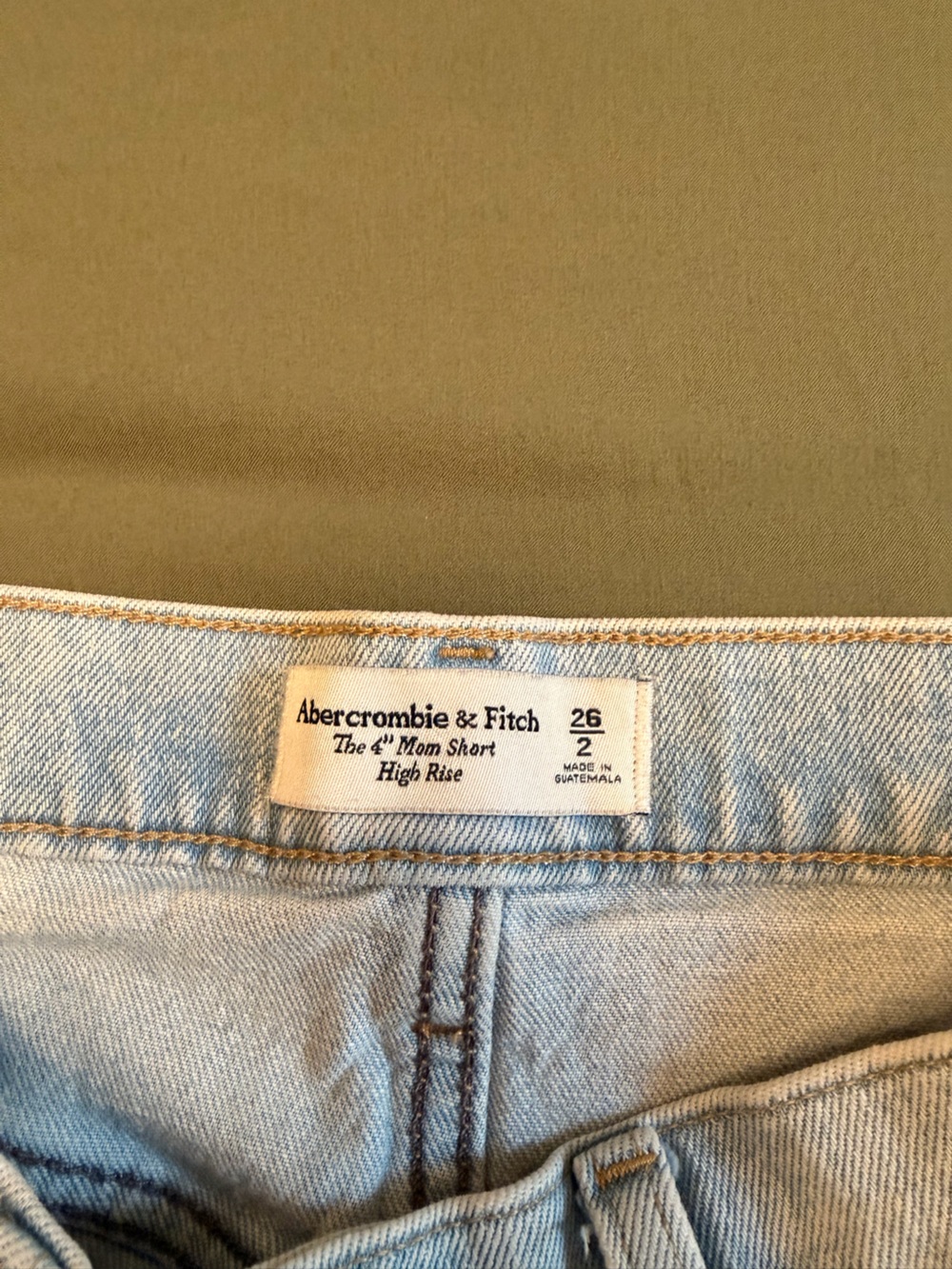 Abercrombie & Fitch Light Wash Denim Shorts - Picture 7 of 8